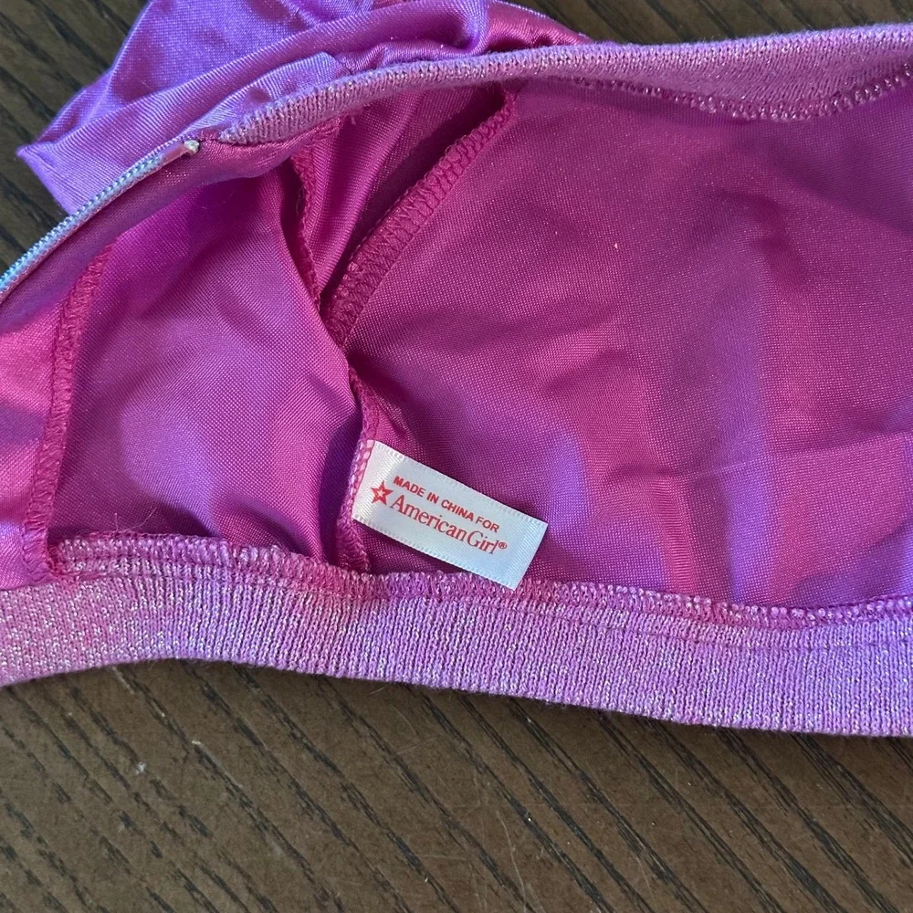 American Girl Sparkle and Shine Pink 18 inch Doll Bomber Jacket Star Graphic